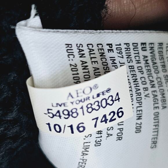 American Eagle Ahh-mazingly Soft Rainbow Yoke Fair Isle Crewneck Sweater Size M - Picture 8 of 9